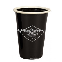 Vasos de esmalte 11oz / 310ml para acampar con borde del rollo Vaso Mug